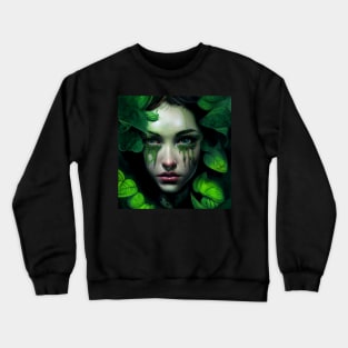 Delilah, The Nature Goddess | Green Tears Crewneck Sweatshirt